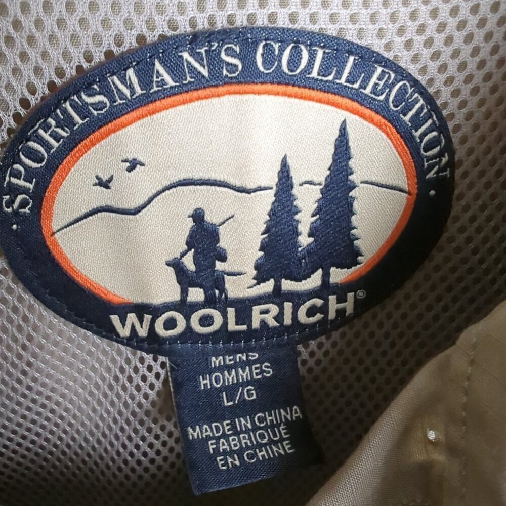 WOOLRICH Size L Men's Hunting Shooting Shirt Insulated Pads  Khaki Sportsman - Picture 8 of 13